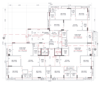 Project Image of 1111.48 - 1207.5 Sq.ft 3 BHK Apartment for buy in Balaji Silver Classima