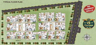 Project Image of 1225.0 - 1680.0 Sq.ft 2 BHK Apartment for buy in V6 Enclave