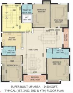 Project Image of 2200.0 - 2450.0 Sq.ft 3 BHK Apartment for buy in Arch Pride