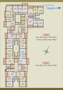 Project Image of 454.0 - 668.0 Sq.ft 1 BHK Apartment for buy in Shantee Sunshine Sapphire Wing A and Wing B
