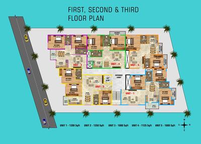 Project Image of 1015.0 - 1350.0 Sq.ft 2 BHK Apartment for buy in S L V Ideal Nest