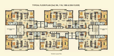 Project Image of 2097.0 - 2389.0 Sq.ft 3 BHK Apartment for buy in Omaxe Grand Omaxe Kingston