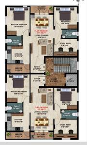 Ample E V K Residency E V K Residency Cluster Plan from 1st to 3rd Floor 1
