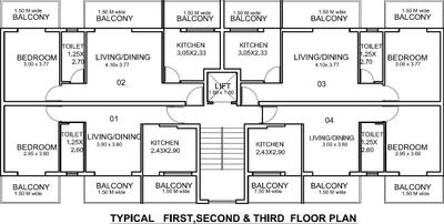 Project Image of 600.0 - 1534.0 Sq.ft 1 BHK Apartment for buy in Emerald Sangolda Residency