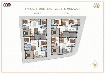 Project Image of 1435.0 - 1682.0 Sq.ft 3 BHK Apartment for buy in MP Mugil and Mugavari