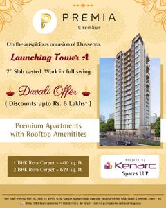 Project Image of 400.42 - 625.28 Sq.ft 1 BHK Apartment for buy in Kenarc Premia Tower A