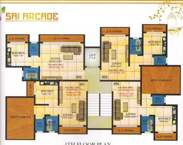 Project Image of 262.0 - 420.0 Sq.ft 1 RK Apartment for buy in Sai Arcade