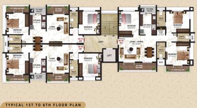 Project Image of 763.16 - 1424.28 Sq.ft 2 BHK Apartment for buy in Siddhivinayak Tower Apartment