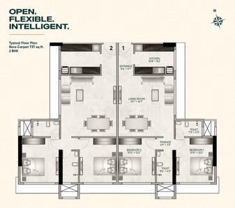 Project Image of 0.0 - 737.0 Sq.ft 2 BHK Apartment for buy in Trishabh Miraya