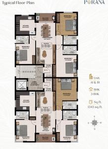 Project Image of 0.0 - 1343.0 Sq.ft 3 BHK Apartment for buy in JKB Purana