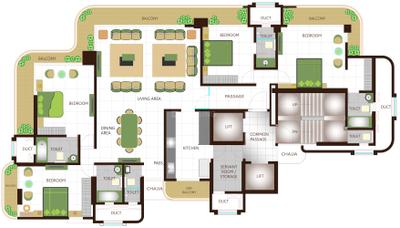 Project Image of 1706.0 - 2386.0 Sq.ft 3 BHK Apartment for buy in Praman Solitaire