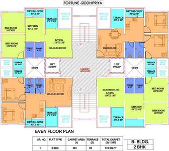 Project Image of 430.0 - 778.0 Sq.ft 1 BHK Apartment for buy in Fortune Siddhipriya