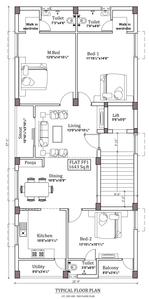MS Charan Flats Charan Flats Cluster Plan from 1st to 3rd Floor 1