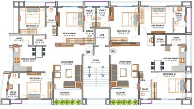 Project Image of 964.34 - 1022.25 Sq.ft 3 BHK Apartment for buy in Aadinath Rushabh 927