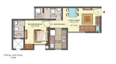 Project Image of 398.0 - 643.0 Sq.ft 1 BHK Apartment for buy in Lodha Palava Clara J To M