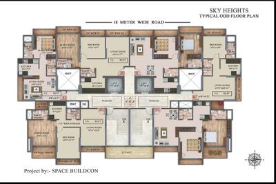 Project Image of 518.17 - 869.29 Sq.ft 1 BHK Apartment for buy in Space Sky Heights