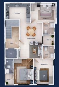 Bluemoon Nivas Bluemoon Nivas Cluster Plan from 1st to 3rd Floor 1