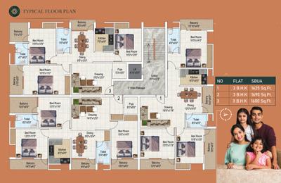 Project Image of 1600.0 - 1690.0 Sq.ft 3 BHK Apartment for buy in PRP Amar Villa