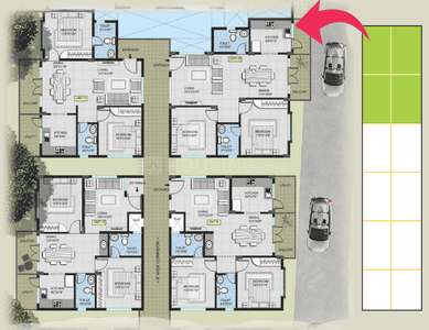 Project Image of 1061.0 - 1960.0 Sq.ft 2 BHK Apartment for buy in My Home The Greens SLR Cassia Court
