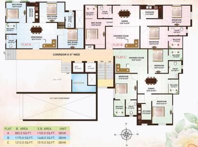 Project Image of 1102.0 - 1622.0 Sq.ft 3 BHK Apartment for buy in M Tech Yasin Enclave
