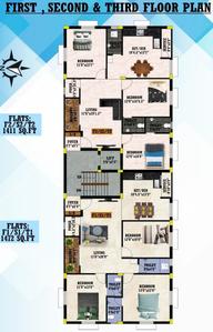 Project Image of 1182.0 - 1472.0 Sq.ft 3 BHK Apartment for buy in Esha Vishwa Flats