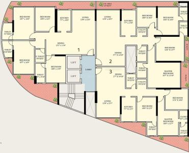 Project Image of 1265.0 - 3359.0 Sq.ft 3 BHK Apartment for buy in Spark Desai Oceanic 11th and 12th Floor