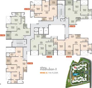 Project Image of 774.0 - 960.0 Sq.ft 2 BHK Apartment for buy in Rohan Madhuban II Wings A B C