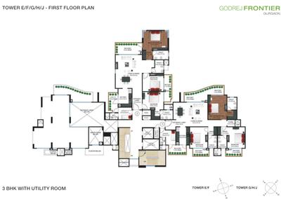 Project Image of 1821.04 - 4611.04 Sq.ft 3 BHK Apartment for buy in Godrej Frontier