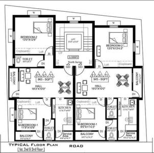 Project Image of 945.0 - 963.0 Sq.ft 2 BHK Apartment for buy in Mahayogam Anushyam Apartments