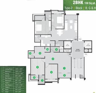 Project Image of 1422.0 - 1872.0 Sq.ft 2 BHK Apartment for buy in Shree Balaji Status
