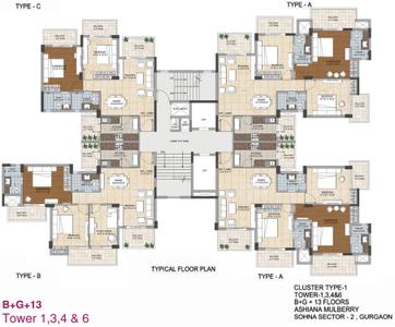 Project Image of 1210.0 - 1700.0 Sq.ft 2 BHK Apartment for buy in Ashiana Mulberry