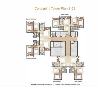 Project Image of 611.72 - 1571.22 Sq.ft 2 BHK Apartment for buy in Runwal The Central Park Phase I