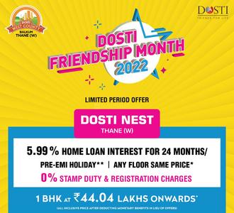Project Image of 266.08 - 431.0 Sq.ft 1 BHK Apartment for buy in Dosti Nest Phase 2