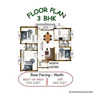Project Image of 1200.0 - 1300.0 Sq.ft 3 BHK Apartment for buy in Fairdeal Apartments