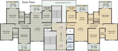 Project Image of 988.0 - 1310.0 Sq.ft 3 BHK Apartment for buy in Anmol Nayantara City One Phase 5
