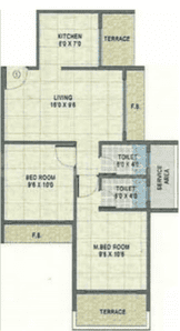 Project Image of 850.0 - 990.0 Sq.ft 1 BHK Apartment for buy in R V Om Sai Residency
