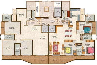 Project Image of 2540.0 - 5220.0 Sq.ft 3 BHK Apartment for buy in Sanghvi Aashish Sea View
