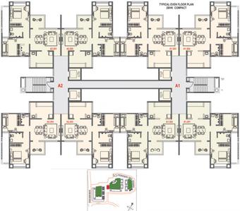 Project Image of 562.31 - 960.79 Sq.ft 2 BHK Apartment for buy in Sanklecha Waterways A1 A2 B1 B2 C1 C2 D1 D2