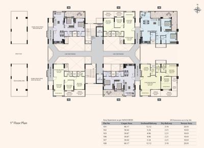 Project Image of 550.0 - 787.0 Sq.ft 2 BHK Apartment for buy in BU Bhandari Vaastu Viva ABCD