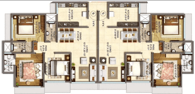 Project Image of 1110.0 - 1552.0 Sq.ft 2 BHK Apartment for buy in Bajaj Emerald
