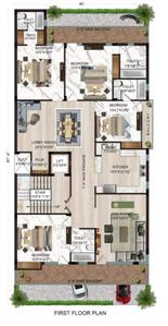 Satvik Super Luxury Floors Super Luxury Floors Cluster Plan from 1st to 4th Floor 1