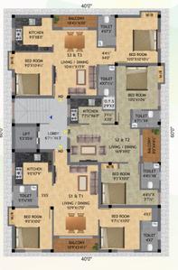 Project Image of 750.0 - 1320.0 Sq.ft 2 BHK Apartment for buy in Keerthis Sai Chandra Flats