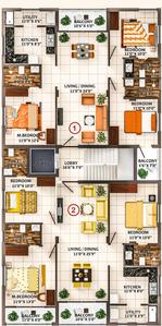 Project Image of 1325.0 - 1410.0 Sq.ft 3 BHK Apartment for buy in Shelters Opulence