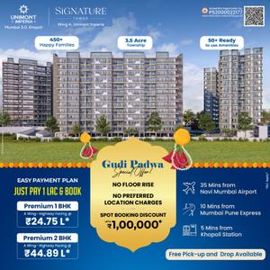 Project Image of 381.0 - 726.0 Sq.ft 1 BHK Apartment for buy in Unimont Imperia Signature Tower