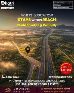 Project Image of 1350.0 - 1989.0 Sq.ft Residential Plot Plot for buy in Dhatri County 2