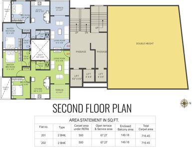 Project Image of 1000 Sq.ft 2 BHK Apartment / Flat for sale in Wakad for Rs. 8500000