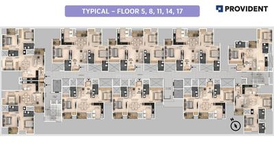 Project Image of 993.0 - 1424.0 Sq.ft 2 BHK Apartment for buy in Provident Bayscape