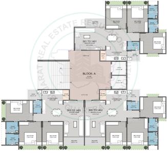 Project Image of 603.21 - 859.93 Sq.ft 2 BHK Apartment for buy in R J Radhe Elysium