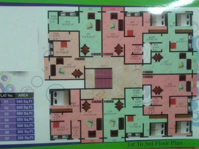 Project Image of 355.0 - 560.0 Sq.ft 1 RK Apartment for buy in Galaxy Residency 
