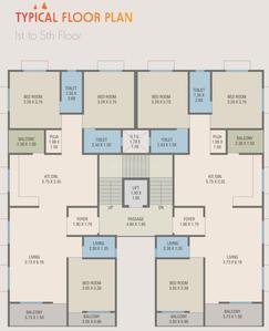 Project Image of 0.0 - 1229.24 Sq.ft 3 BHK Apartment for buy in Shreeji Daffodil Residency
